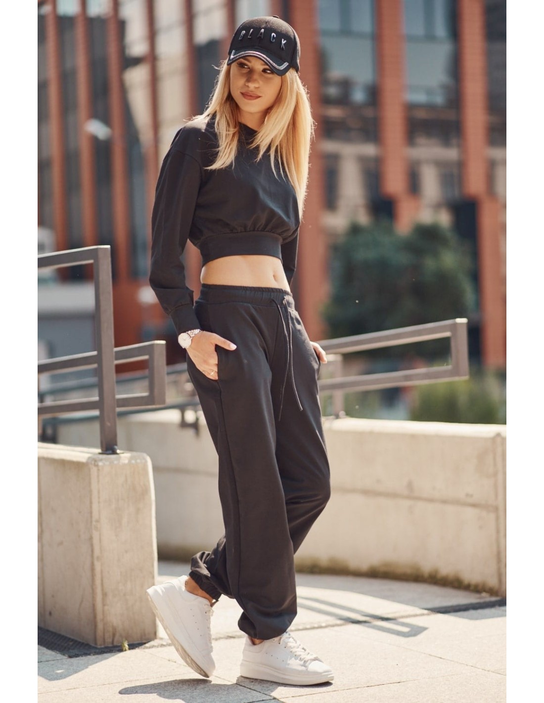 Women\'s black tracksuit set FI535 - Online store - Boutique